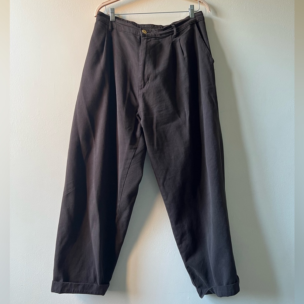 Big Bud Press brown striped trouser